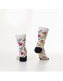 White women\'s socks with colorful shoes SD13 - Online store - Boutique